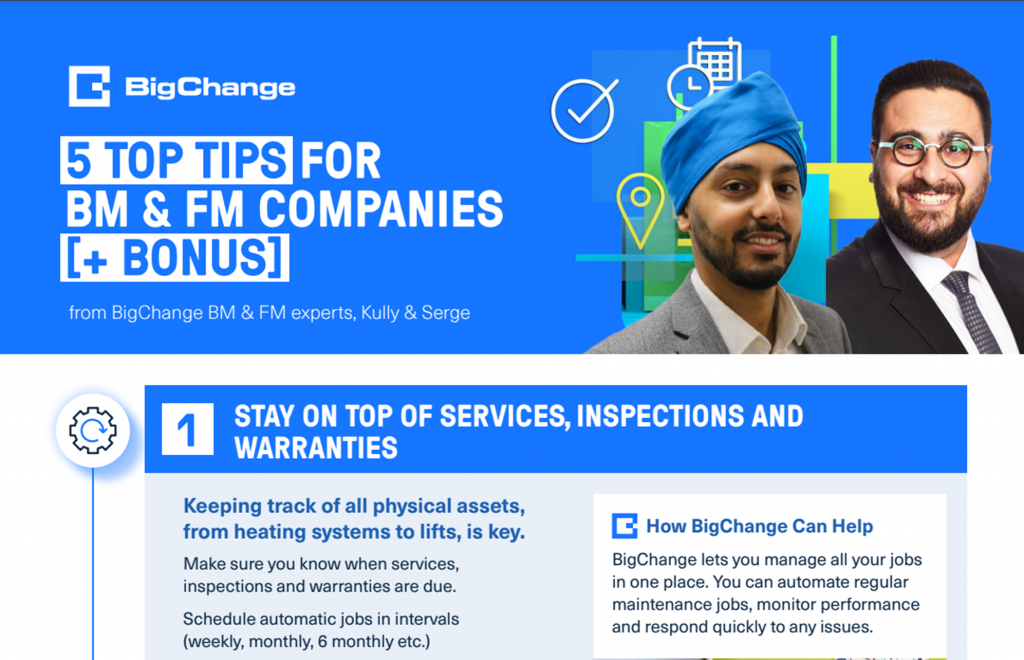 Example top tips one pager content header